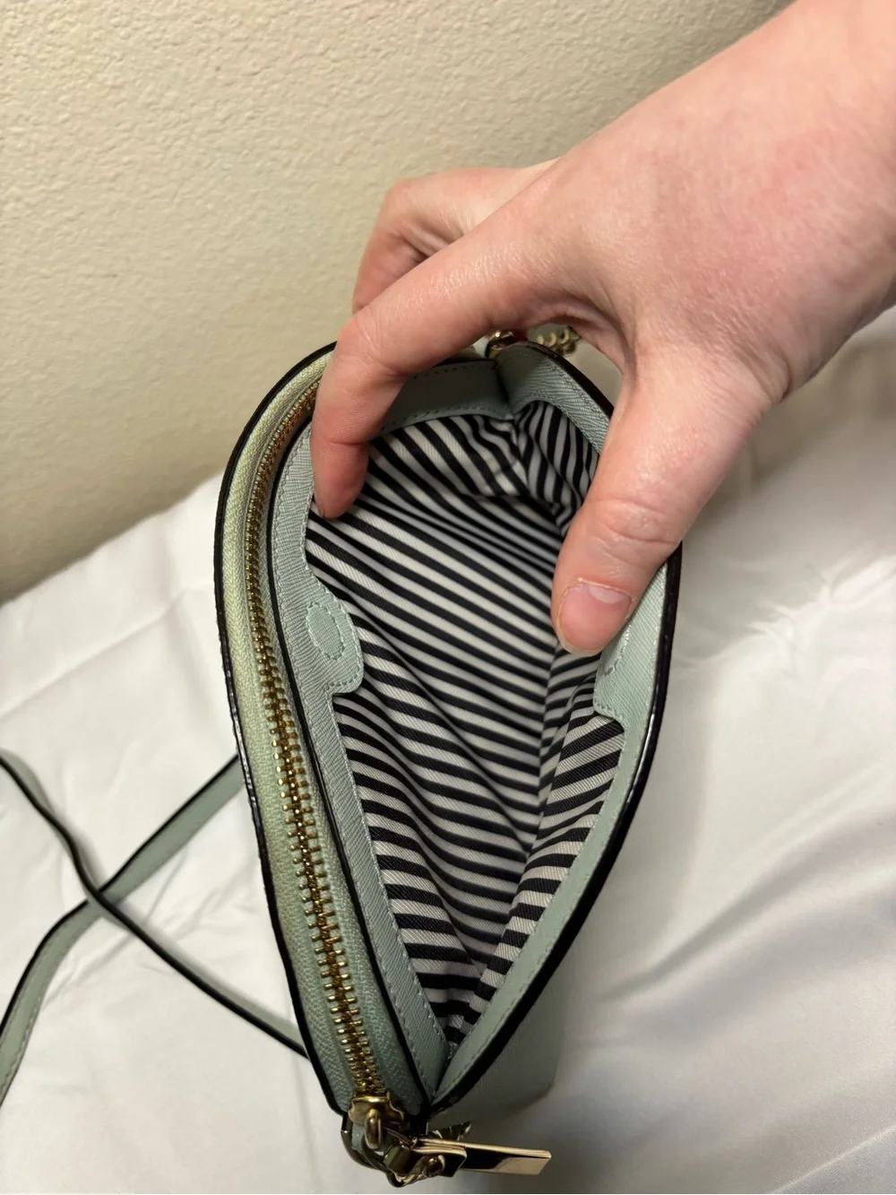 kate spade Perry Saffiano Leather Dome Crossbody